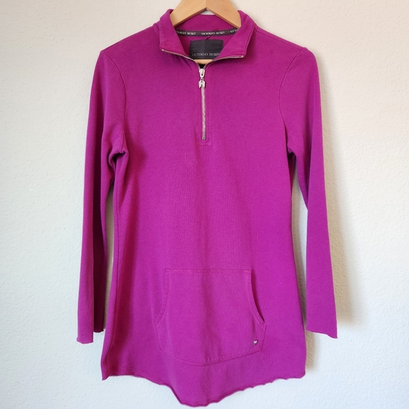 Victoria's Secret Tops - Victoria's Secret Lightweight Magenta 1/4 Zip Pullover Size S/P